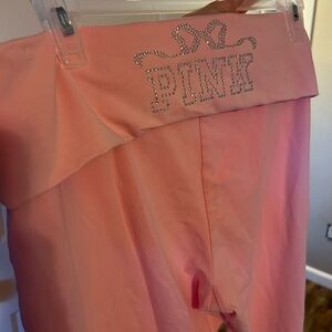 Pink x Loveshackfancy foldover flare leggings pants XL